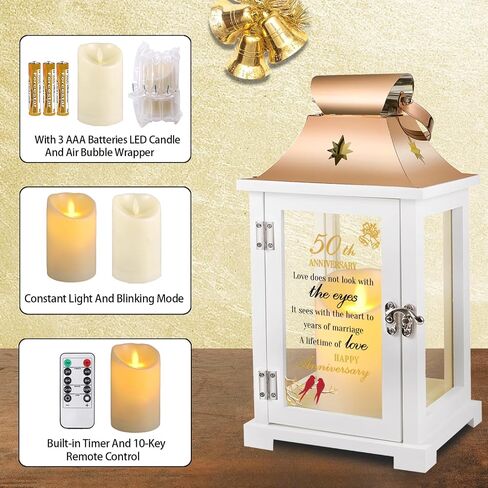 25th Wedding Anniversary Lantern,25th Anniversary Wedding Gifts for Couple Parents Husband Wife，25 Year Silver Anniversary Gifts for Her Him,Unique 25th Anniversary Wedding Gift Ideas in Saudi Arabia