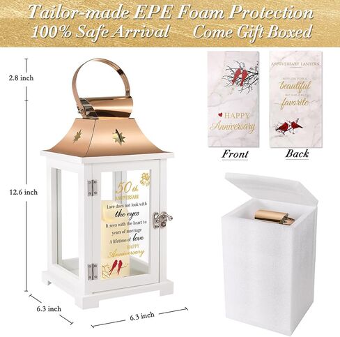 25th Wedding Anniversary Lantern,25th Anniversary Wedding Gifts for Couple Parents Husband Wife，25 Year Silver Anniversary Gifts for Her Him,Unique 25th Anniversary Wedding Gift Ideas in Saudi Arabia