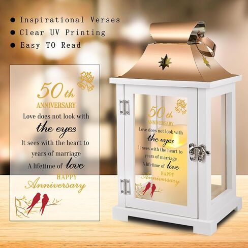 25th Wedding Anniversary Lantern,25th Anniversary Wedding Gifts for Couple Parents Husband Wife，25 Year Silver Anniversary Gifts for Her Him,Unique 25th Anniversary Wedding Gift Ideas in Saudi Arabia