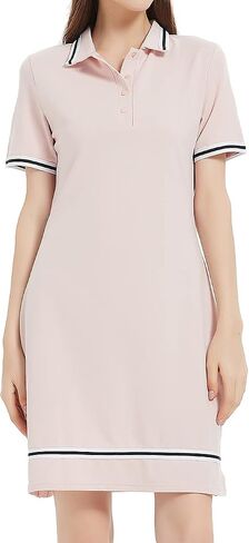 Women's Polo Dress, Shirt Dresses for Curvy Ladies with Polo Neck, Sporty Look for Summer in Saudi Arabia
