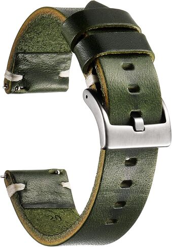 Genuine Leather Watch Band,Vintage Handmade Quick Release Watch Strap Replacement for Men Women,18mm 20mm 22mm 24mm in Saudi Arabia