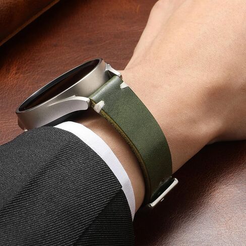 Genuine Leather Watch Band,Vintage Handmade Quick Release Watch Strap Replacement for Men Women,18mm 20mm 22mm 24mm in Saudi Arabia