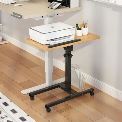 Laptop Desk Bed Desk Laptop Stand for Bed Portable Desk Overbed Bedside Table Mobile Laptop Table Rolling Desk Foldable Table Adjustable Height with Locked Wheels & Mouse Pad Table for Bed Office Sofa in Saudi Arabia