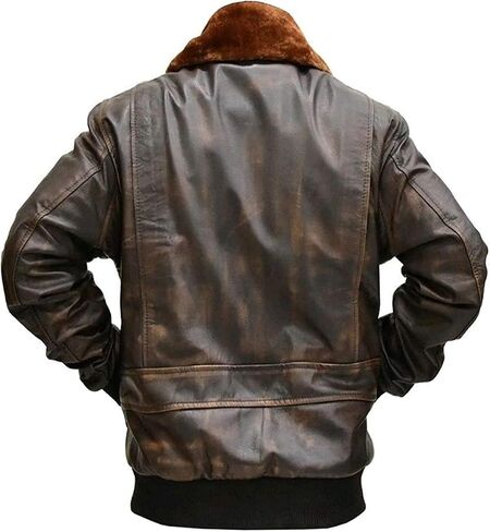 Hide & Seek Men’s A2 Aviator Air Force Cockpit Vintage Bomber Military Flight Pilot WWII Distressed Real Leather Jacket in Saudi Arabia