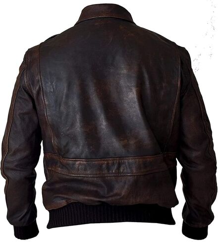 Hide & Seek Men’s A2 Aviator Air Force Cockpit Vintage Bomber Military Flight Pilot WWII Distressed Real Leather Jacket in Saudi Arabia