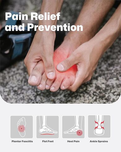 Walkhero Plantar Tasciitis Inserts - إدراج أحذية تقويم العظام لتخفيف الآلام اليومية ، النعال الدعم القوس للاستخدام اليومي ، الدعم الكلي ، رجال كأس الكعب العميق 10-10.5 | المرأة 12-12.5 in Kuwait