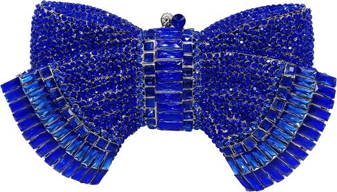 RomanticDesign Women Sparkly Bowknot Evening Clutch Luxury Rhinestone Bride Purse Wedding Party Prom Banquet Handbag in Kuwait