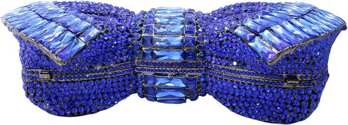 RomanticDesign Women Sparkly Bowknot Evening Clutch Luxury Rhinestone Bride Purse Wedding Party Prom Banquet Handbag in Kuwait