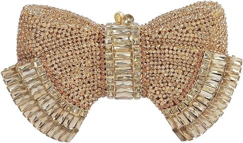 RomanticDesign Women Sparkly Bowknot Evening Clutch Luxury Rhinestone Bride Purse Wedding Party Prom Banquet Handbag in Kuwait