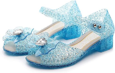 Girl's Princess Jelly Sandals Cosplay Party Dress Up Mary Jane Shoes in Saudi Arabia