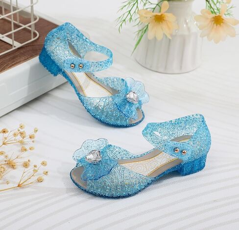 Girl's Princess Jelly Sandals Cosplay Party Dress Up Mary Jane Shoes in Saudi Arabia
