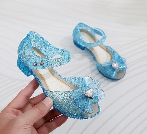 Girl's Princess Jelly Sandals Cosplay Party Dress Up Mary Jane Shoes in Saudi Arabia