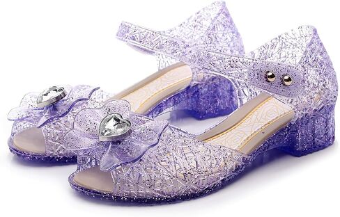 Girl's Princess Jelly Sandals Cosplay Party Dress Up Mary Jane Shoes in Saudi Arabia
