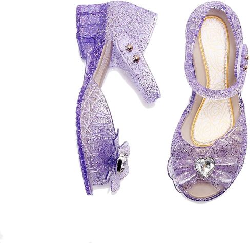 Girl's Princess Jelly Sandals Cosplay Party Dress Up Mary Jane Shoes in Saudi Arabia