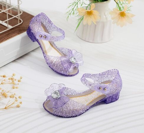 Girl's Princess Jelly Sandals Cosplay Party Dress Up Mary Jane Shoes in Saudi Arabia
