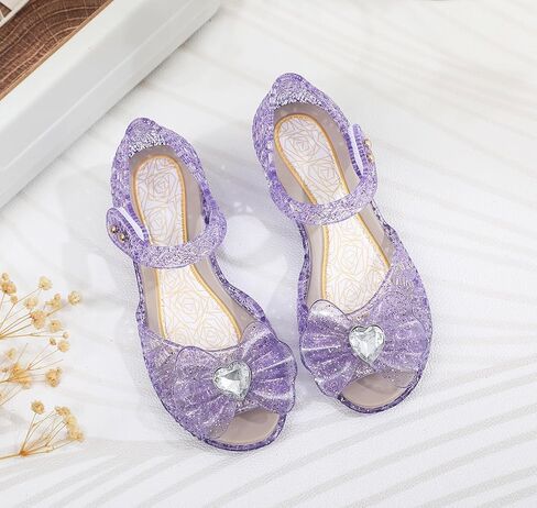Girl's Princess Jelly Sandals Cosplay Party Dress Up Mary Jane Shoes in Saudi Arabia