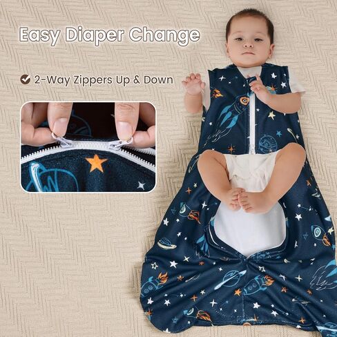 مجموعة من 3 أكياس نوم من الصوف الدقيق للأطفال من ديفيد من 0 إلى 6 أشهر، بطانيات ناعمة يمكن ارتداؤها للأطفال مع سحاب ثنائي الاتجاه، أكياس نوم مريحة للأطفال حديثي الولادة من الأولاد والبنات محايدة، مقاس صغير، ديناصور in Kuwait