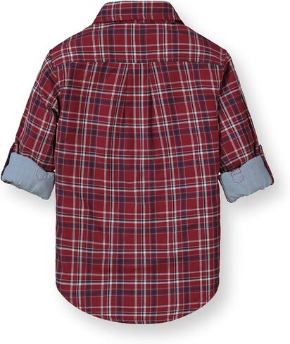 Hope & Henry Boys' Convertible Double Weave Long Sleeve Button Down Shirt in Kuwait