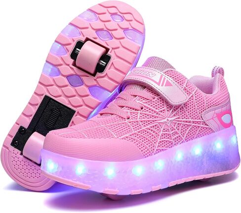 LED Light-Up Kids Roller Sneakers - Boys & Girls Adjustable Roller Shoes for Sports, Birthday, Christmas & Performance Gifts in Saudi Arabia
