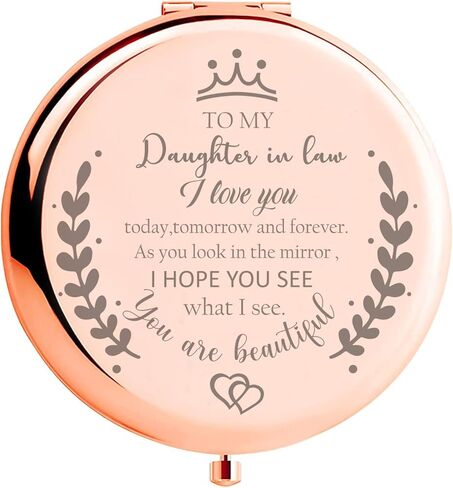 Daughter in Law Gifts Compact Mirror for Daughter in Law Gifts from Mother in Law for Wedding Day Birthday Christmas in Kuwait