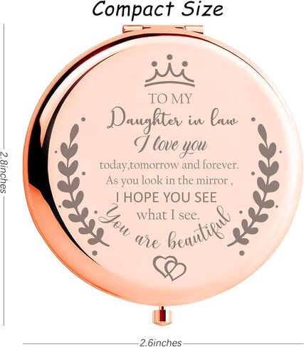 Daughter in Law Gifts Compact Mirror for Daughter in Law Gifts from Mother in Law for Wedding Day Birthday Christmas in Kuwait
