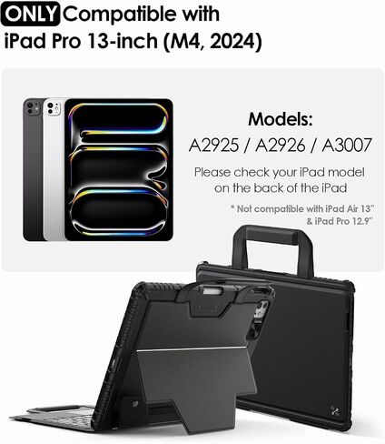 حافظة لوحة مفاتيح Nillkin Carry Go لجهاز iPad Pro 11 بوصة (M4) 2024 مع مقبض، حافظة متينة مع لوحة مفاتيح قابلة للفصل لجهاز iPad Pro 11، لوحة التتبع السحرية، 7 ألوان بإضاءة خلفية، غطاء كاميرا، أسود in Saudi Arabia