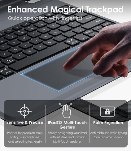 حافظة لوحة مفاتيح Nillkin Carry Go لجهاز iPad Pro 11 بوصة (M4) 2024 مع مقبض، حافظة متينة مع لوحة مفاتيح قابلة للفصل لجهاز iPad Pro 11، لوحة التتبع السحرية، 7 ألوان بإضاءة خلفية، غطاء كاميرا، أسود in Saudi Arabia