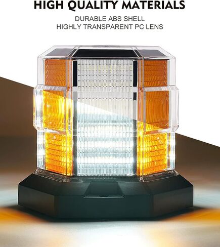 LUMENIX 72 LED Strobe Beacon Light Rooftop Rotating Warning Flashing Emergency Lights with Magnetic for Construction Vehicles Forklift Snow Plow Trucks Postal Mail Mower Cars ATV UTV - Amber/White in Saudi Arabia