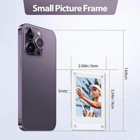 20 Pack Acrylic Fridge Magnetic Frame, 3.54 * 2.36in High Transparent Polaroid Frame Super Magnetic Picture Frame Small Picture Frames For Refrigerator & Decoration (Transparent, 20p) in Saudi Arabia