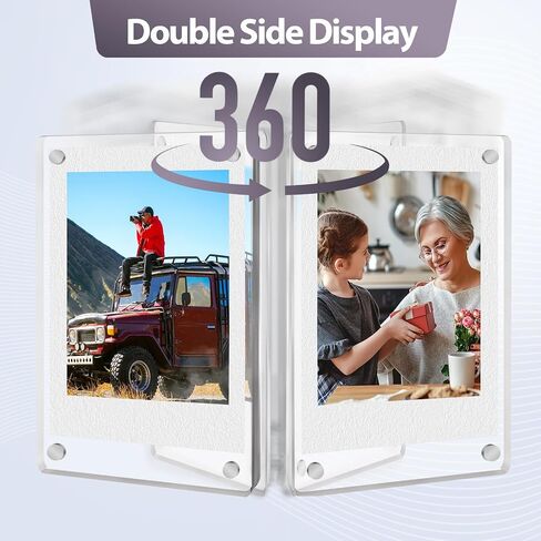 20 Pack Acrylic Fridge Magnetic Frame, 3.54 * 2.36in High Transparent Polaroid Frame Super Magnetic Picture Frame Small Picture Frames For Refrigerator & Decoration (Transparent, 20p) in Saudi Arabia