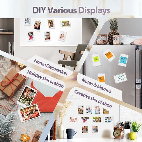 20 Pack Acrylic Fridge Magnetic Frame, 3.54 * 2.36in High Transparent Polaroid Frame Super Magnetic Picture Frame Small Picture Frames For Refrigerator & Decoration (Transparent, 20p) in Saudi Arabia