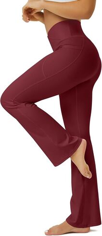 Yoga Pants Women, Flare Leggings for Women with Pockets Crossover High Waisted Bootcut Yoga Pants in Saudi Arabia