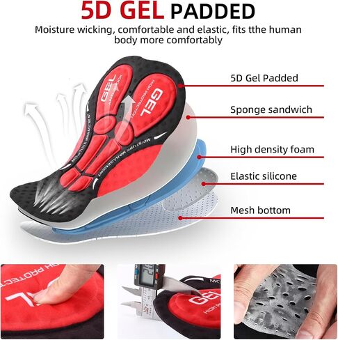 Men's Cycling Shorts, Padded Bicycle Riding Pants Bike Shorts Biking Clothes Cycle Wear Tights in Saudi Arabia