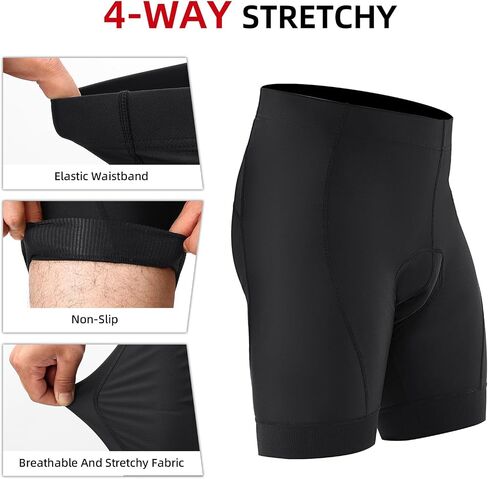 Men's Cycling Shorts, Padded Bicycle Riding Pants Bike Shorts Biking Clothes Cycle Wear Tights in Saudi Arabia