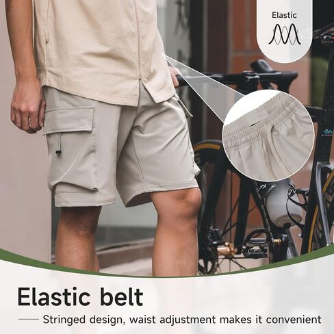 Santic Men's Mountain Bike Shorts 4D Padded Quick Dry Lightweight Cycling Shorts Bicycle Riding Shorts with Pockets in Saudi Arabia
