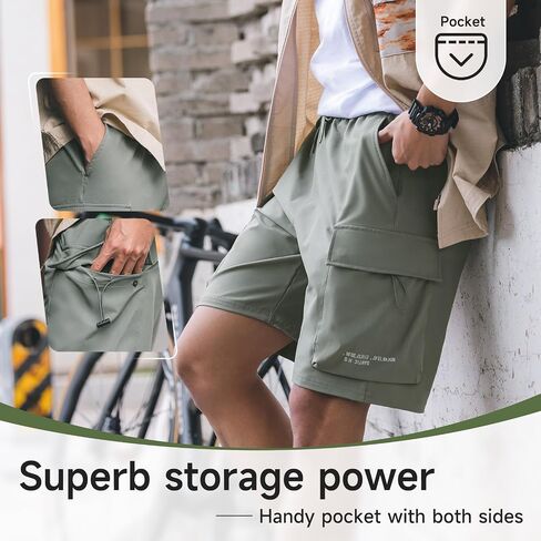 Santic Men's Mountain Bike Shorts 4D Padded Quick Dry Lightweight Cycling Shorts Bicycle Riding Shorts with Pockets in Saudi Arabia