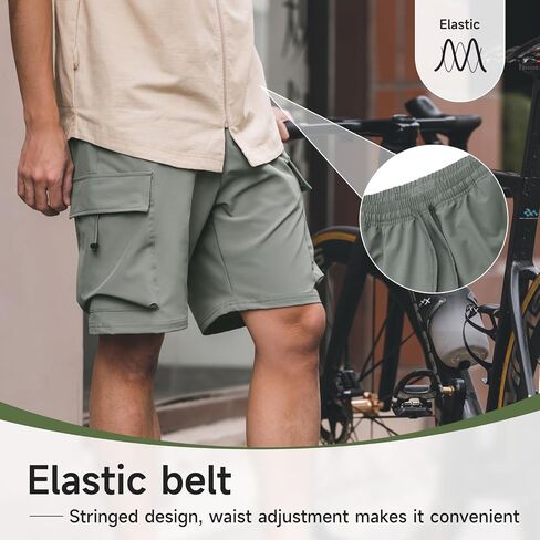 Santic Men's Mountain Bike Shorts 4D Padded Quick Dry Lightweight Cycling Shorts Bicycle Riding Shorts with Pockets in Saudi Arabia
