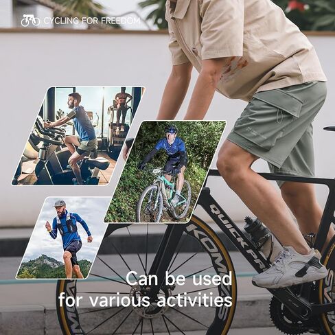 Santic Men's Mountain Bike Shorts 4D Padded Quick Dry Lightweight Cycling Shorts Bicycle Riding Shorts with Pockets in Saudi Arabia