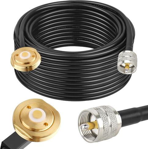 XRDS -RF NMO Antenna Mount to UHF PL259 RG58 Cable - 20FT CB Antenna Cable Extension NMO to PL259 for NMO VHF/UHF/CB Radio Antenna in Saudi Arabia