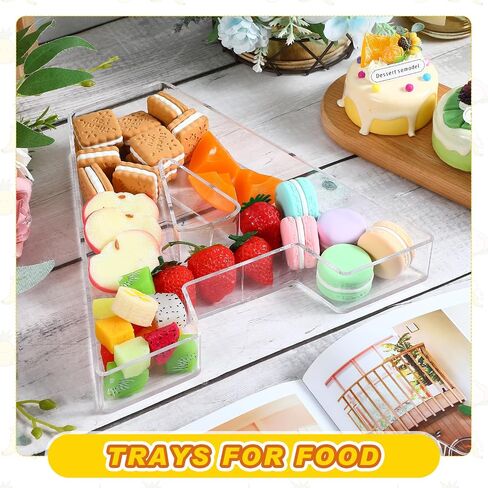 Uiifan 10'' Acrylic Letter Box Form Tray Display Fillable Letter Charcuterie Box Acrylic Candy Dish for Birthday Party Reusable Plates for Food, Not Include Lid(Clear,Letter A) in Kuwait