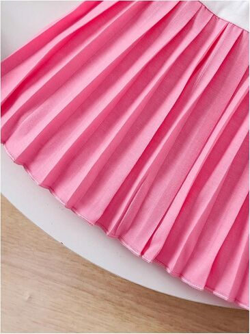 verdusa girl's 2 ompits summer outfits bowknot collared tank مع مجموعات تنورة مطوية in Kuwait