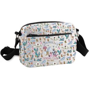 KUIYAI Princess Movie Inspired Crossbody Purse Bag Jaq Gus Gift WDW Character Gift Sewing Club Est 1950 Messenger Bag