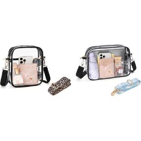 Clear Delicate Crossbody Purse Bag and Clear Messenger Bag