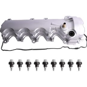 MITZONE Upgrade Left Side Aluminum Valve Cover Kit Compatible with Ford Lincoln Mercury Explorer Mustang Expedition Mark LT Navigator Mountaineer F-150 F-250 F-350 F-450 F-550 4.6L 5.4L 2004-2014