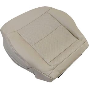 NLQR Front Driver Bottom Replacement Seat Cover Tan Microfiber Leather Compatible with Mercedes Benz E200 E250 E300 E350 2014-2016