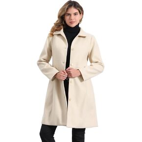 معاطف Allegra K Lapel for Women's Button أسفل معطف باز