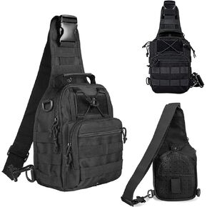 Outdoor Sling Bag Crossbody Tactical Shoulder Backpack Waterproof Chest Daypack Fanny Pack for Hiking Traveling Sports