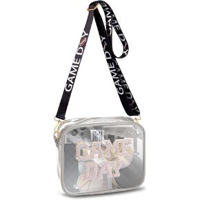Clear Bag for Stadium Events,Game Day Clear Bag Stadium Approved Football Clear Crossbody Purse Bag for Sports in Saudi Arabia
