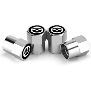 Hisport Hex 016 Silver 4pcs Universal Car Tire Valve Caps Cover Cover Cover Fit Mazda