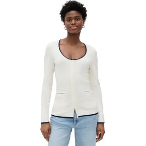 rag & bone Women's Ella Scoop Neck Zip Up Cardigan